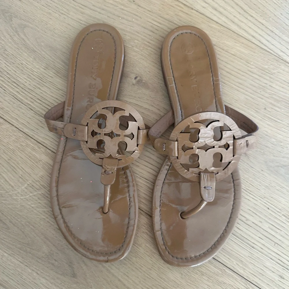 Miller Leather Sandal TORY BURCH 10 womens Tan